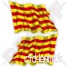 Agiter Catalogne Catalan Drapeau Espagne Catalogne 7 6 cm 75 mm en vinyle Bumper Stickers  Stickers x2 - B01CZOSNKW